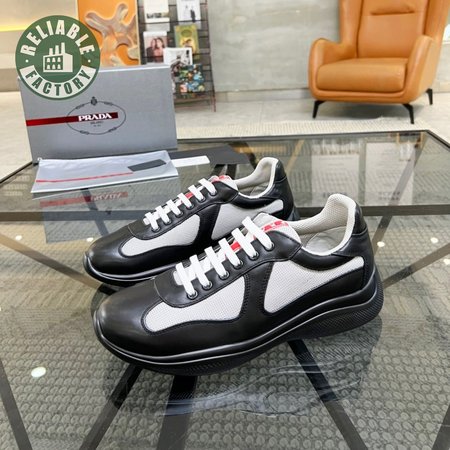 PRADA AMERICA'S CUP SOFT RUBBER AND BIKE FABRIC SNEAKERS BLACK - PA008