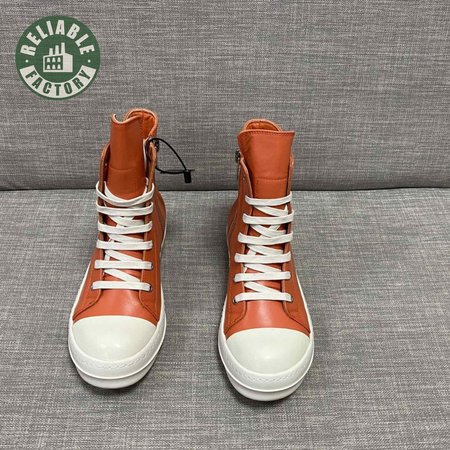 RICK OWENS HIGH-TOP ORANGE WHITE - RO004