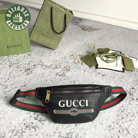 Gucci Print Belt Bag Vintage Logo Small Black