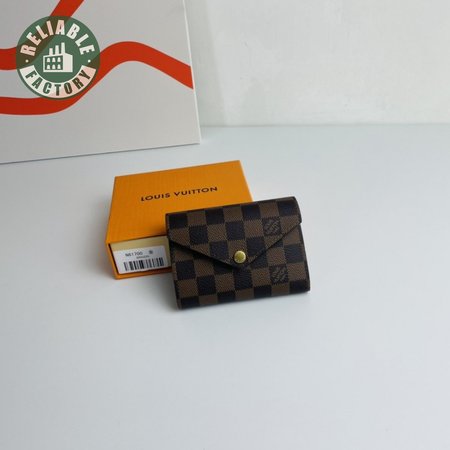 wallet victorine damier ebene rose ballerine