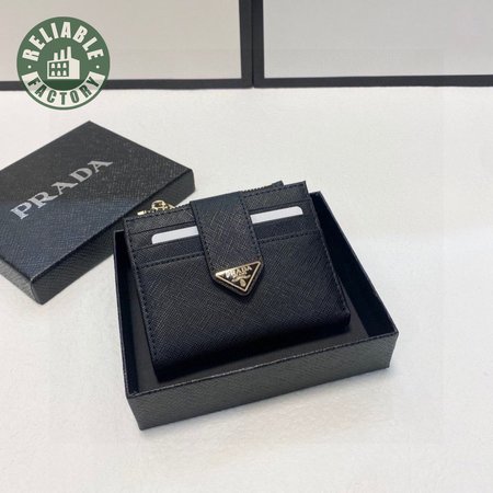 Prada Saffiano And Leather Card Holder