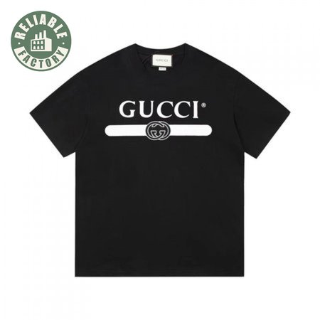 GUCCI OVERSIZED T-SHIRT WITH INTERLOCKING G BLACK