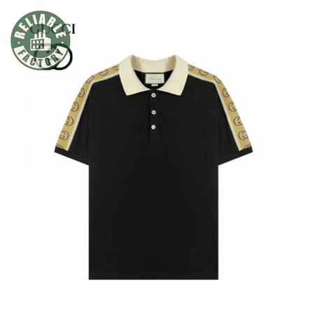 GUCCI POLO WITH INTERLOCKING G STRIPE