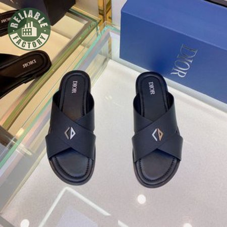 DIOR ALIAS SANDAL Black Grained Calfskin