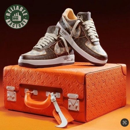 Nike Air Force 1 Low Monogram Brown Damier Azur