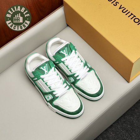 trainer low white green