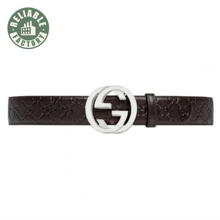 Gucci Guccissima Leather Interlocking GG Buckle Belt - BPR008