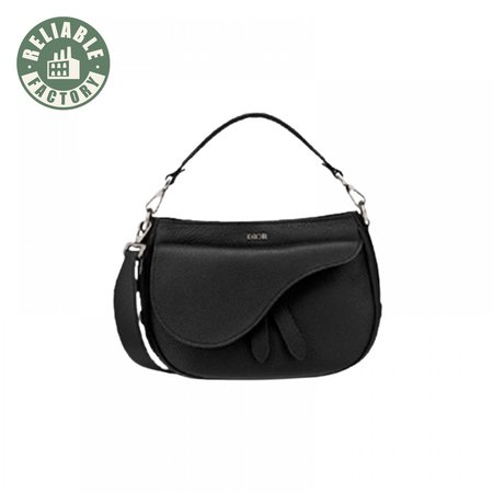 Dior Saddle Messenger Bag Black Grained Calfskin - DMB008