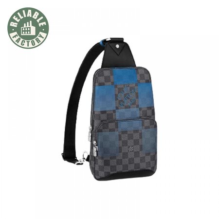 avenue sling bag blue damier graphite giant canvas lmb043