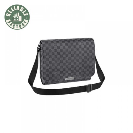 district mm damier graphite canvas lmb029
