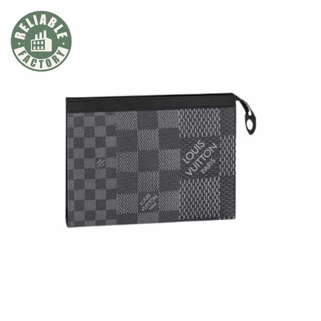 pochette voyage mm damier graphite canvas lp52