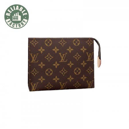 toiletry pouch 19 monogram canvas in brown lp48