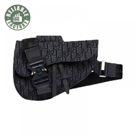 SADDLE BAG BLACK DIOR OBLIQUE JACQUARD