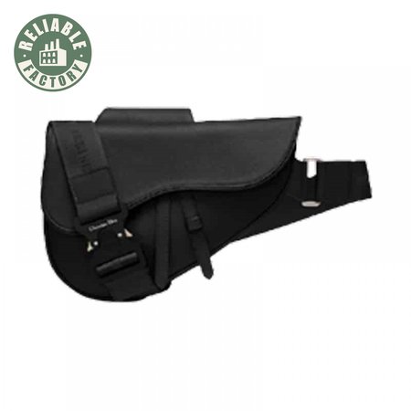 SADDLE BAG BLACK GRAINED CALFSKIN