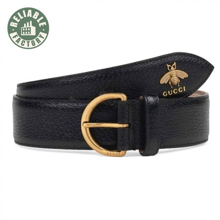 GUCCI BEE PENDANT LEATHER BELT - B48