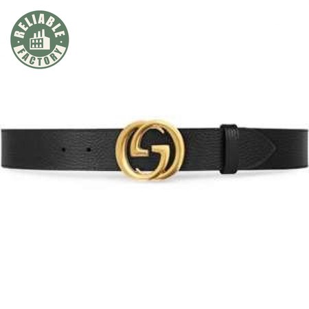 GUCCI MEN'S INTERLOCKING GG REVERSIBLE LEATHER BELT - B47