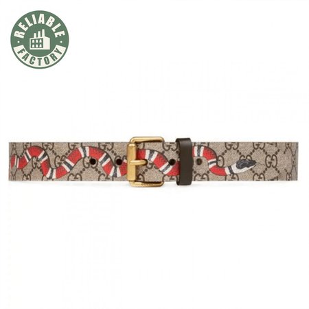 GUCCI SNAKE PRINT GG SUPREME BELT - B42