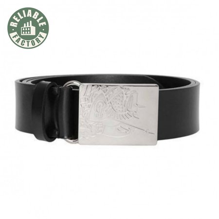 BURBERRY BLACK MEN'S LUKE LEATHER BELT - B24