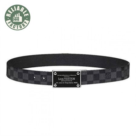 inventeur damier ebene/graphite belt - b158