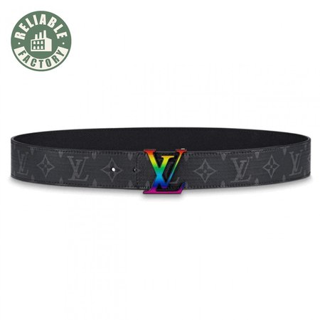 initiales reversible belt monogram eclipse taiga 40mm rainbow - b149