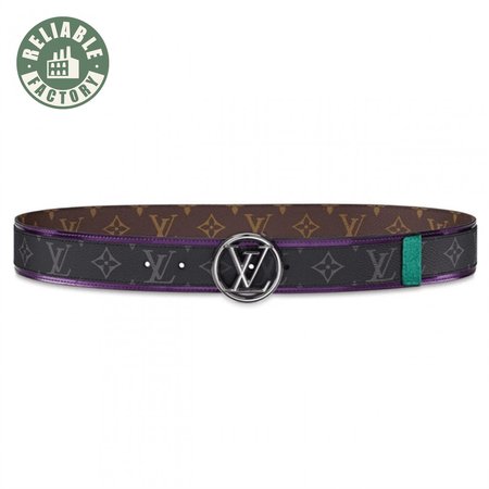 circle 40mm belt monogram eclipse canvas - b143