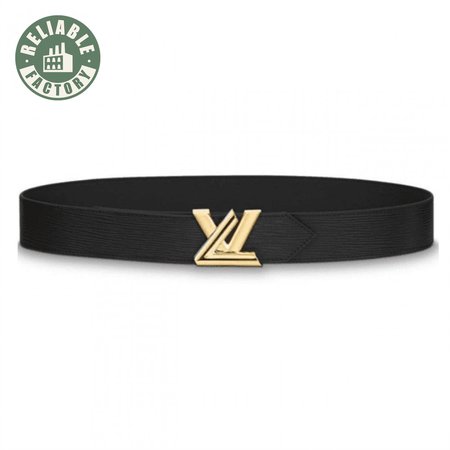 epi leather twist 40mm belt m0068w black - b138