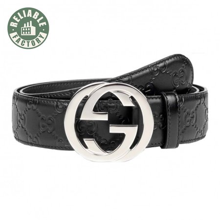 GUCCI INTERLOCKING-G LEATHER BELT - B7