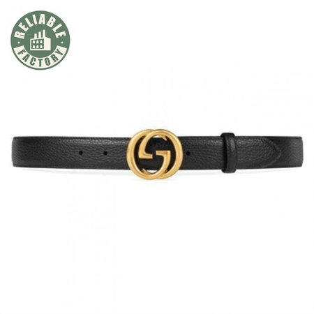 GUCCI INTERLOCKING GG LEATHER BELT - B33