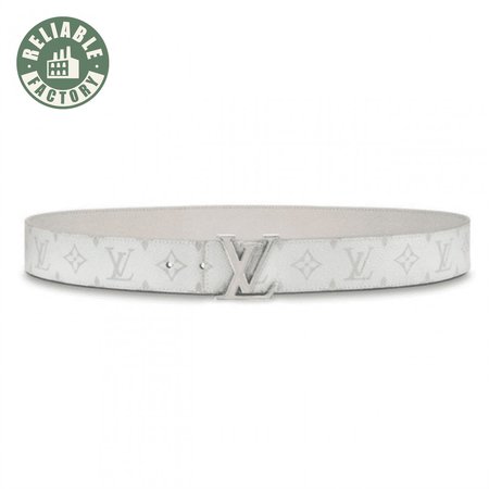 men's initiales 40mm reversible belt white - b127