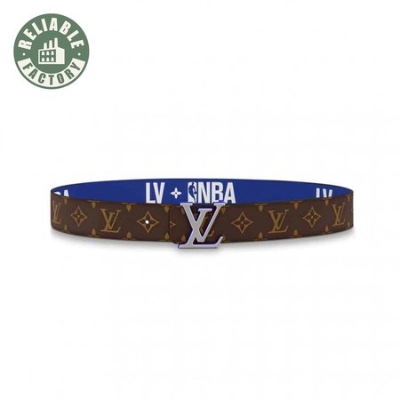 x nba 3 steps 40mm reversible monogram canvas belt - b113