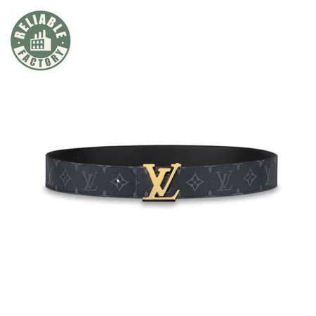 initiales 40mm reversible monogram canvas belt - b112