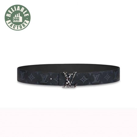 initiales 40mm reversible monogram canvas belt - b103