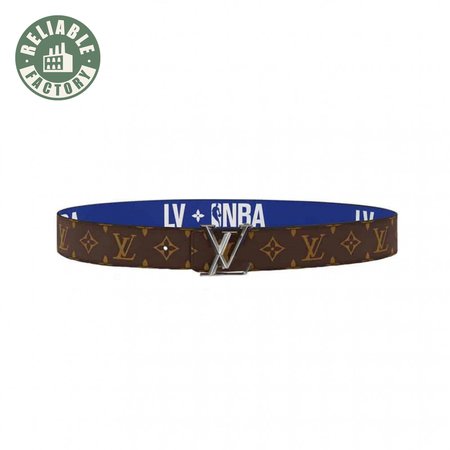 x nba 3 steps 40mm reversible monogram canvas belt - b100