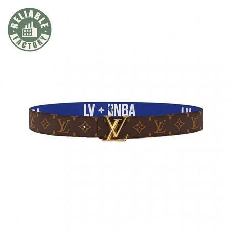 x nba 3 steps 40mm reversible monogram canvas belt - b99