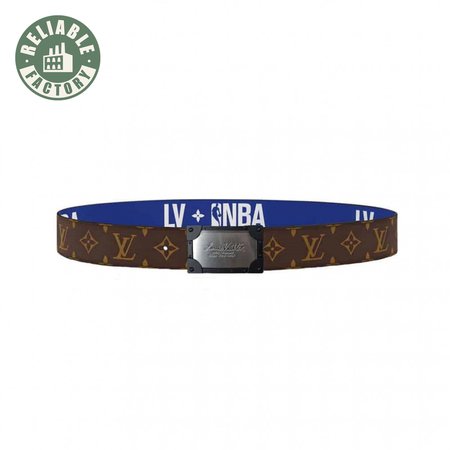 x nba 3 steps 40mm reversible monogram canvas belt - b97
