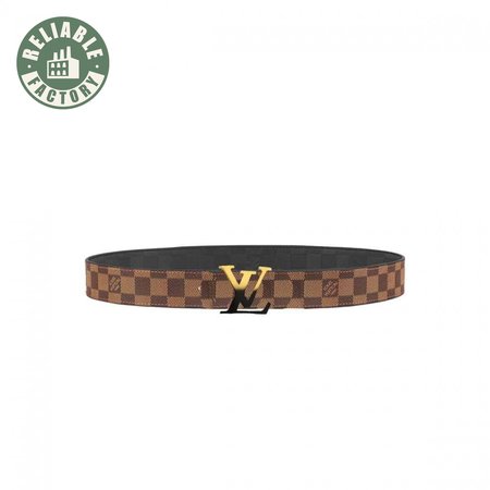 initiales 40mm reversible damier ebene canvas belt - b89