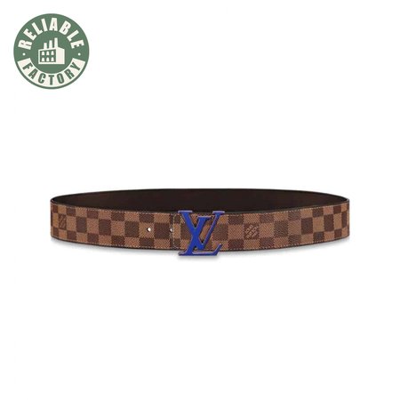 initiales 40mm reversible damier ebene canvas belt - b85