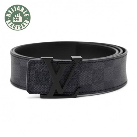 belt initiales damier graphite black grey - b30