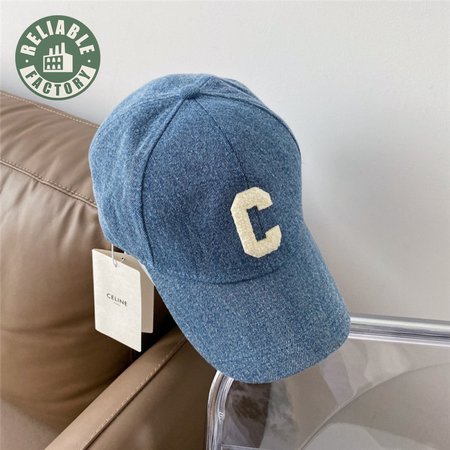 celine denim baseball cap peaked cap