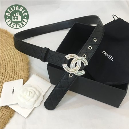 chanel logo buckle belt