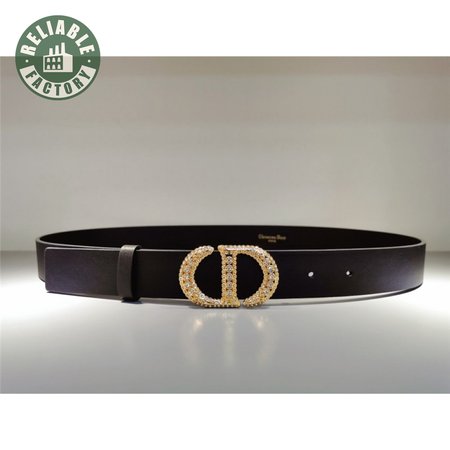 dior CD black leather belt