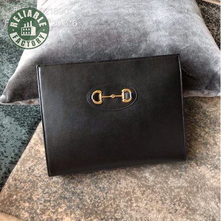 gucci 1955 Horsebit Pouch Clutch Bag black