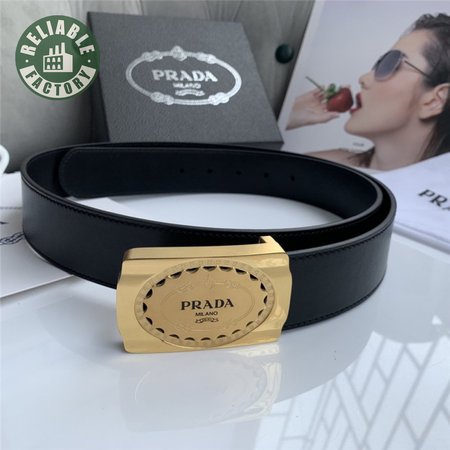 Prada 38mm belt mens gold