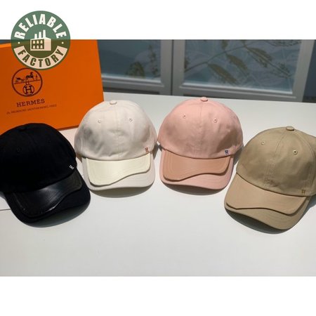 Hermes High Quality Canvas fabric Peaked cap