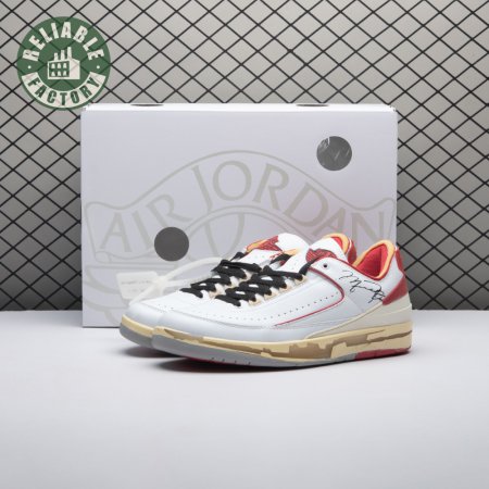 OFF-WHITE x Jordan 2 Retro Low SP White Red Men's