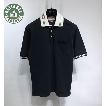 Cotton piquet polo with Interlocking G - GC40