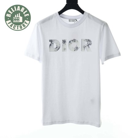 DIOR LETTER RENDERING HEAT TRANSFER LOGO T-SHIRT