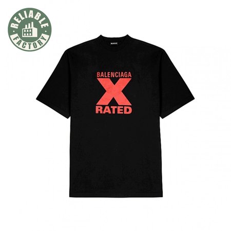 BALENCIAGA X-RATED BLACK COTTON-JERSEY T-SHIRT - BB39