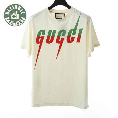 GUCCI 20SS LIGHTNING LOGO SHORT SLEEVE T SHIRT