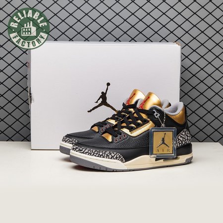 Air Jordan 3 Black Gold Men's